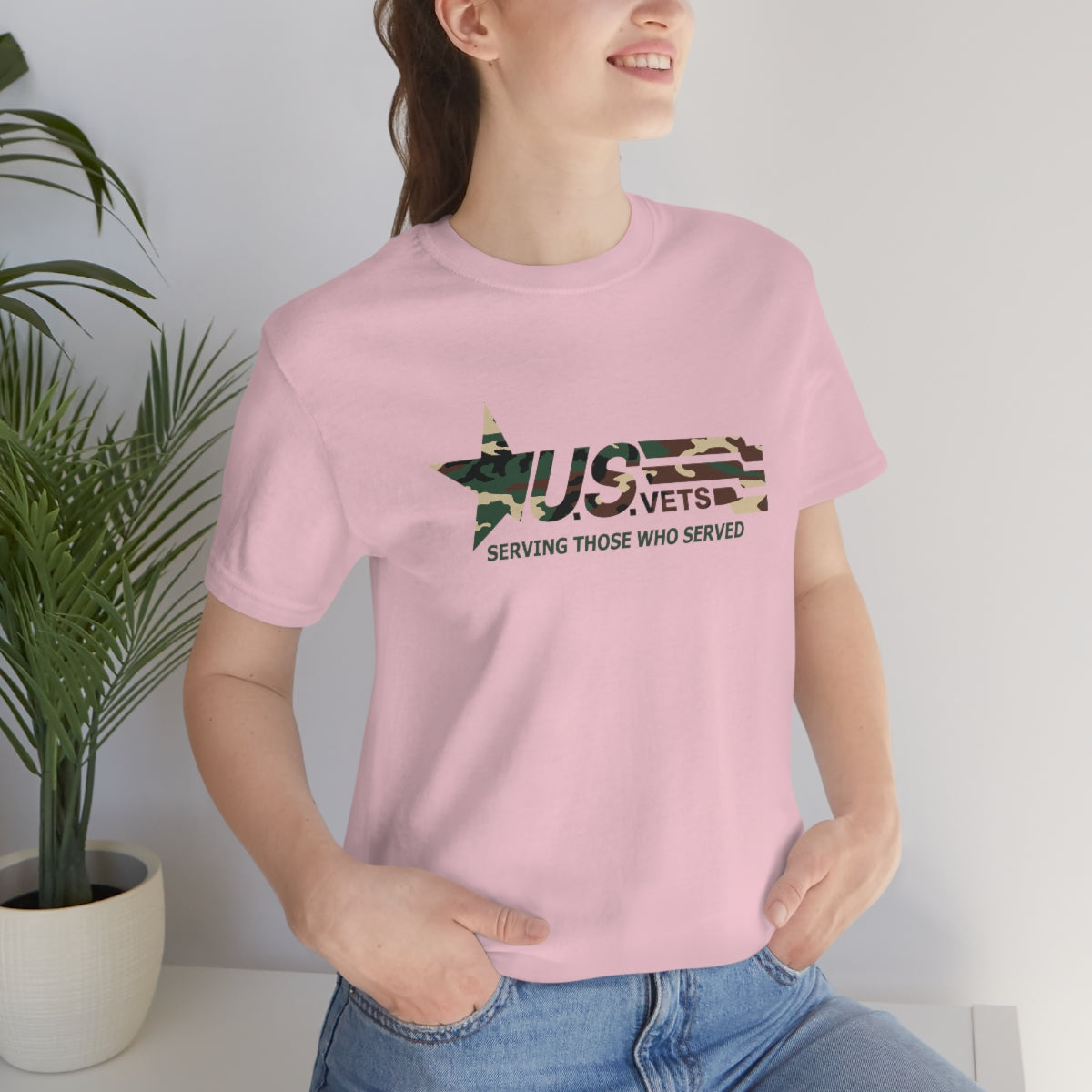 U.S.VETS Premium Camo Crew Neck Adult Tee