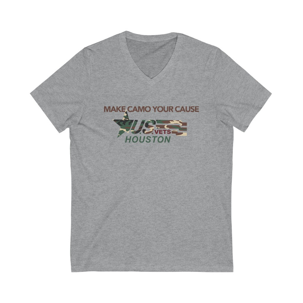HOUSTON Premium Camo Short Sleeve V-Neck Tee
