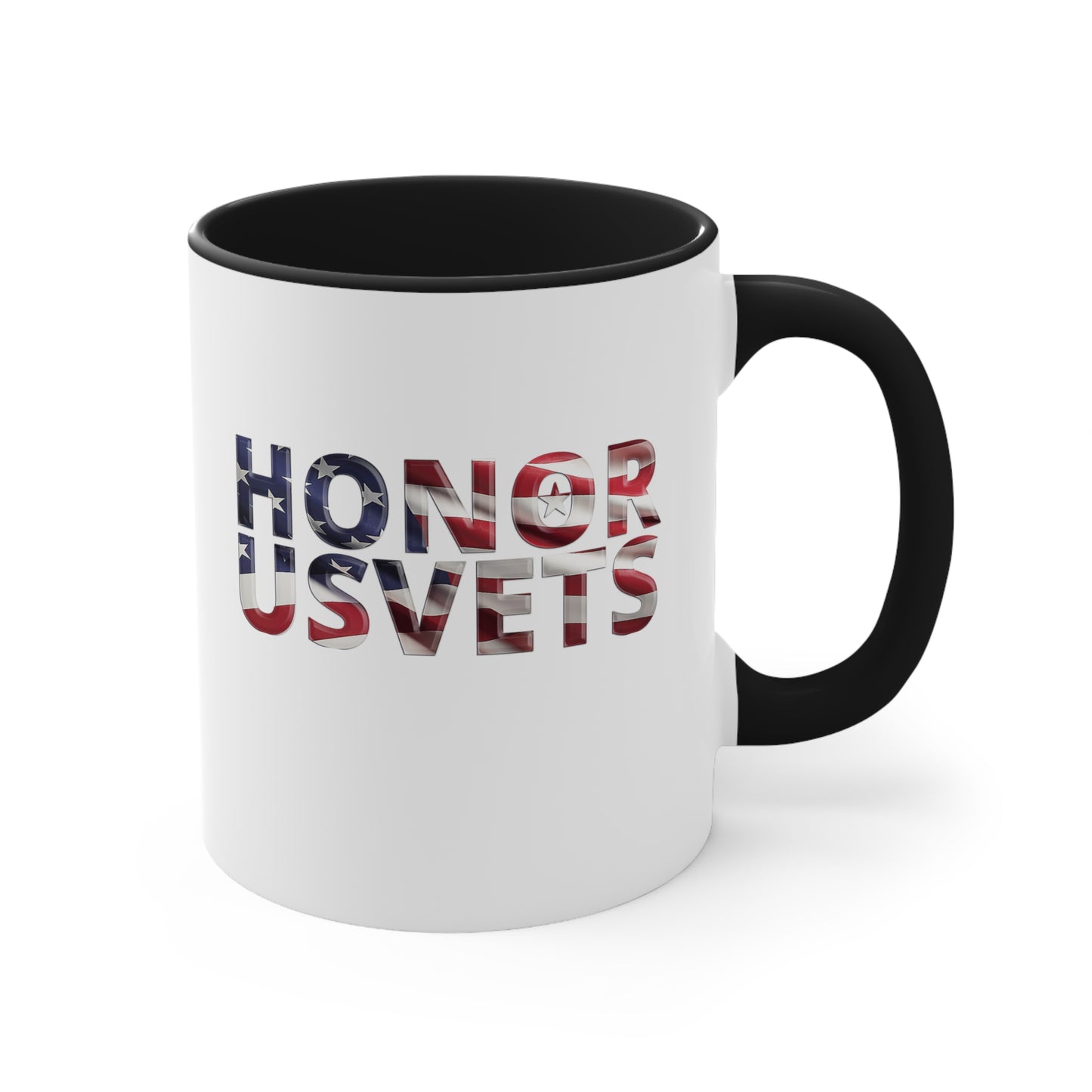 HONORUSVETS Flag Accent Coffee Mug, 11oz