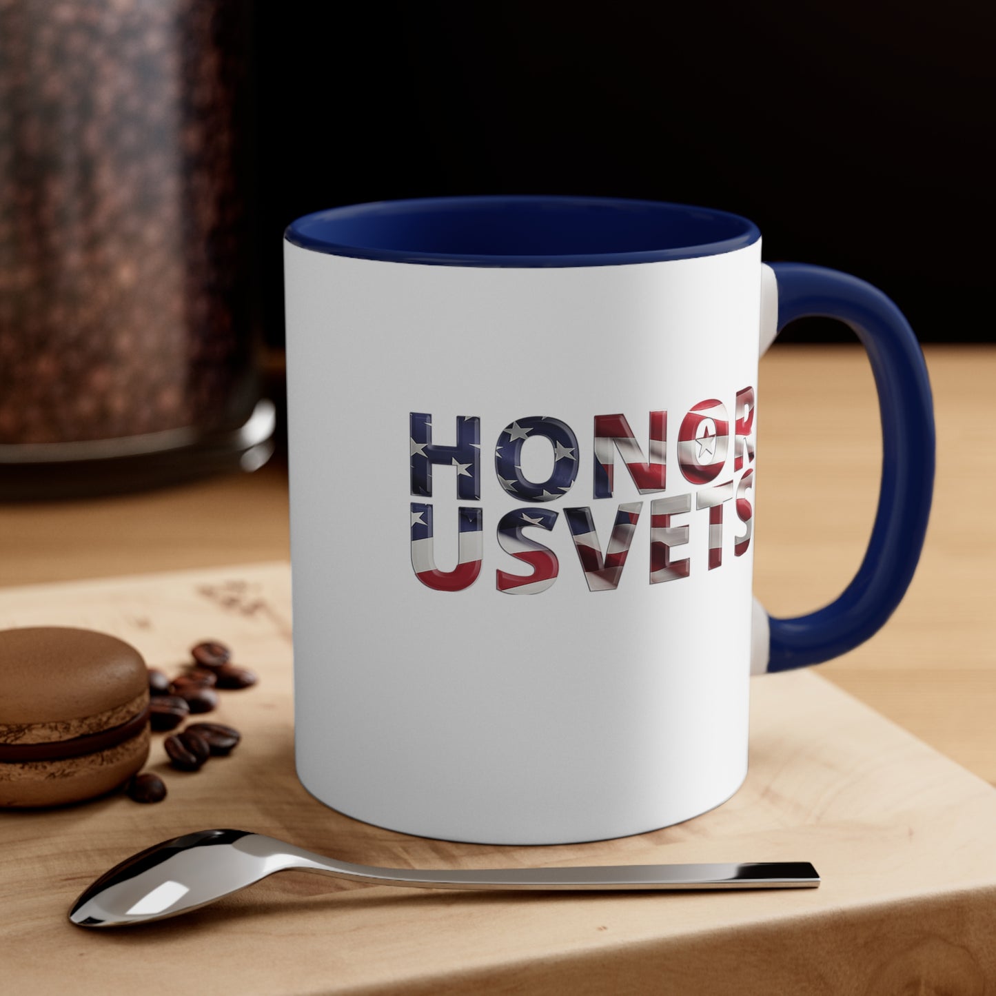 HONORUSVETS Flag Accent Coffee Mug, 11oz