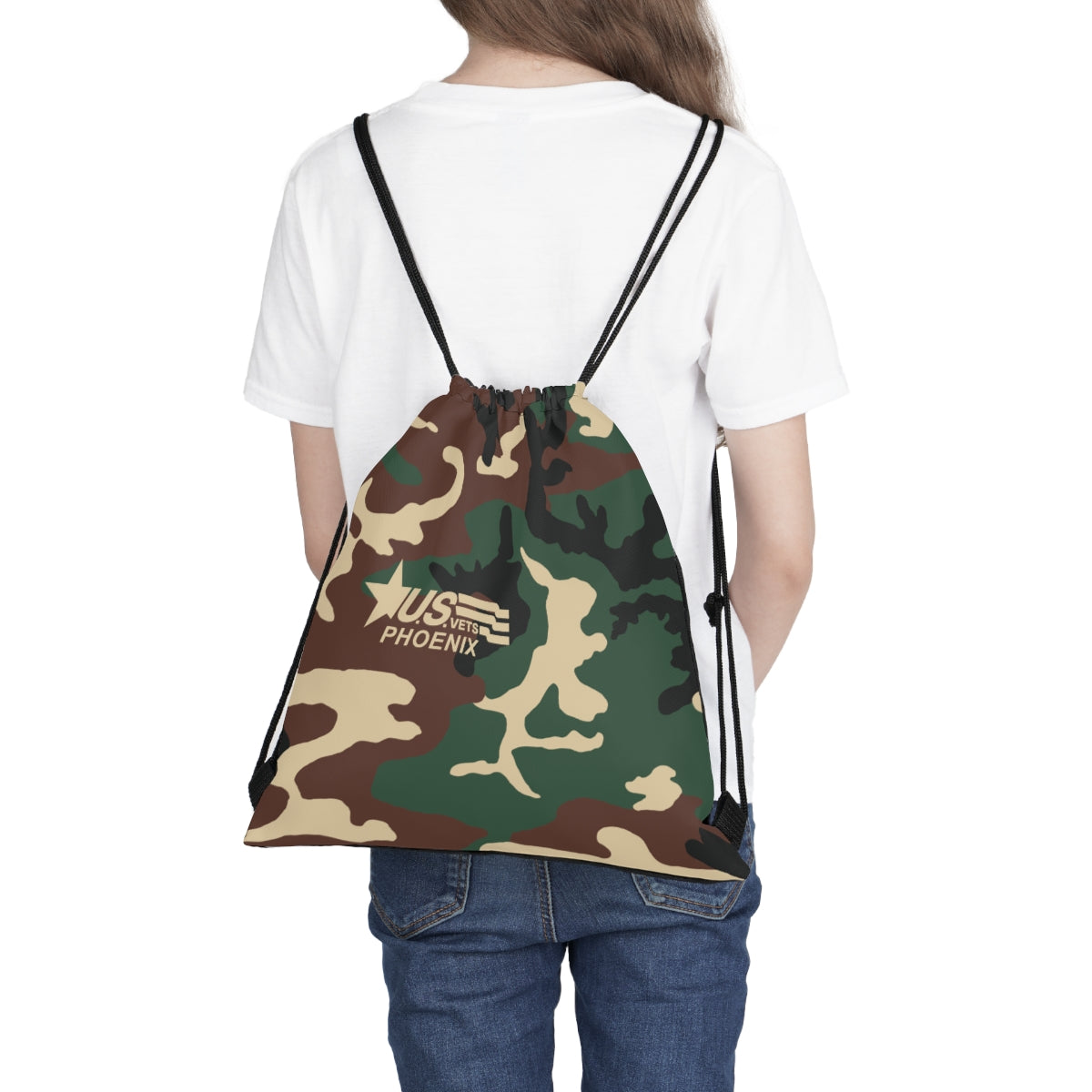 U.S.VETS Camo Outdoor Drawstring Bag
