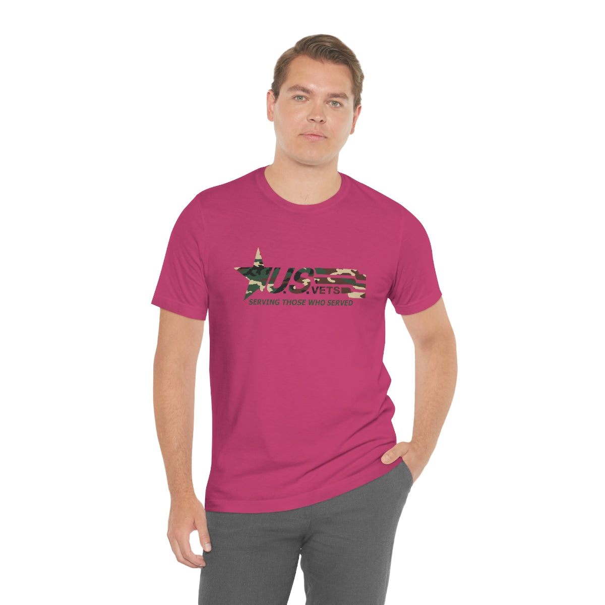 U.S.VETS  Premium Camo Crew Neck Adult Tee
