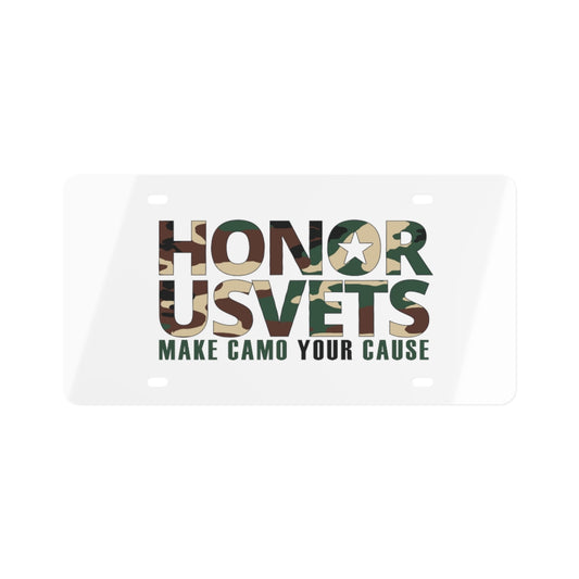 HONORUSVETS Camo License Plate