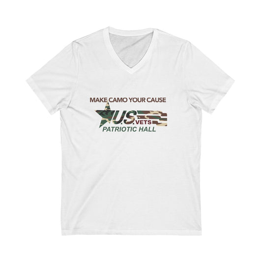 PATRIOTIC HALL Premium Camo Short Sleeve V-Neck Tee
